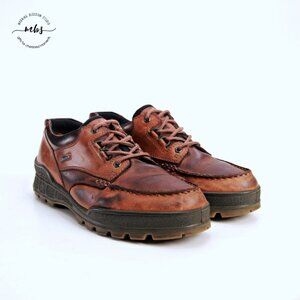 Ecco Men's Chestnut Brown Leather Lace-Up Derbys